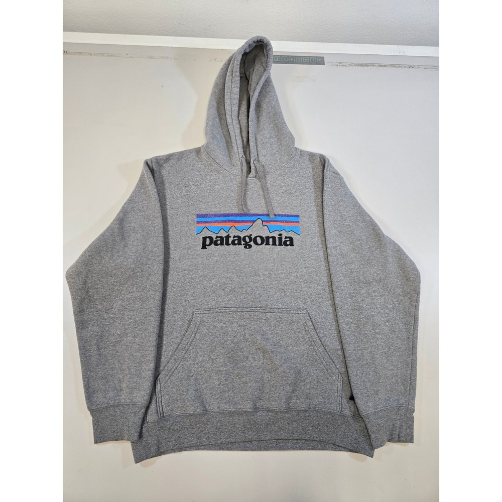 Patagonia Mens P-6 Logo Uprisal Hoody Gray Sweatshirt 39622 SP22 Medium